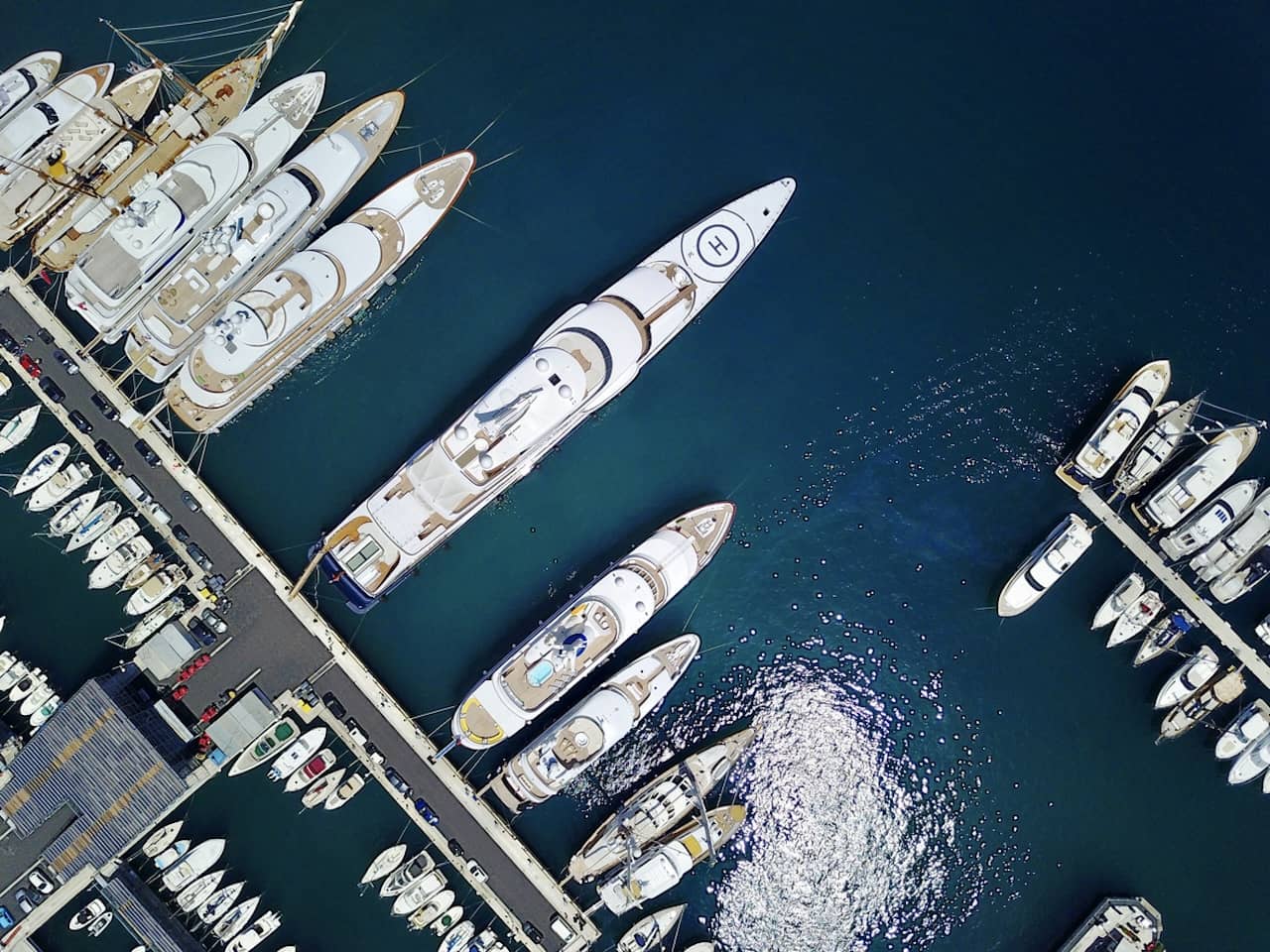 Superyachts vary hugely in size